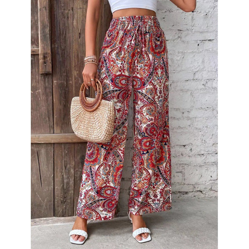 High-Waist Casual Beach Pants