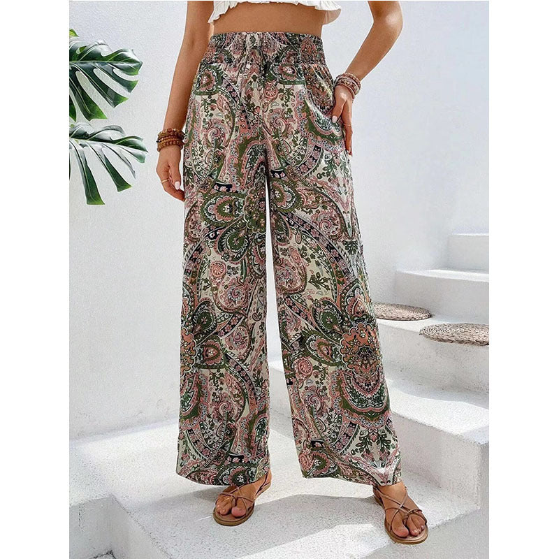 High-Waist Casual Beach Pants