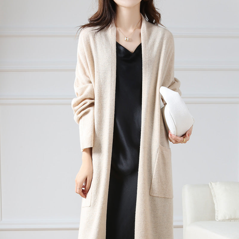 Longline Wool Knit Cardigan
