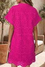 Eyelet Embroidered T-Shirt Mini Dress