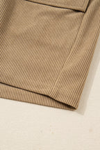 Corduroy Button-Front Mini Skirt