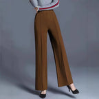 Elastic-Waist Wide-Leg Pants with Pockets