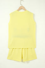 Textured Tank and Shorts Set