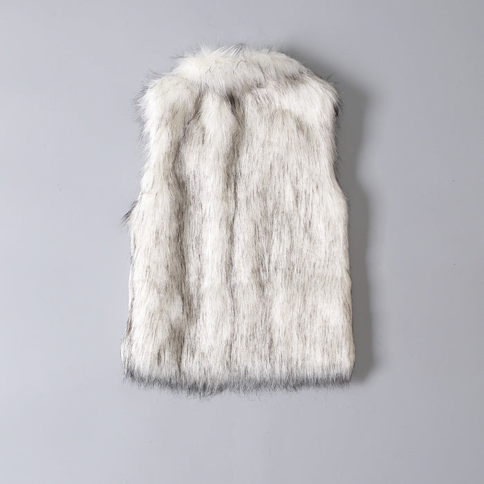 Open-Front Faux Fur Vest