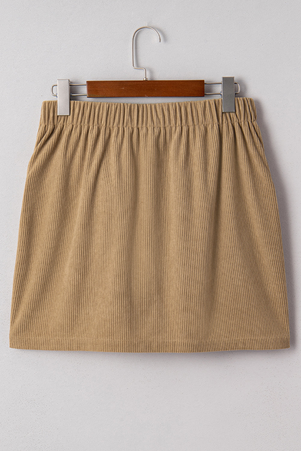 Corduroy Button-Front Mini Skirt