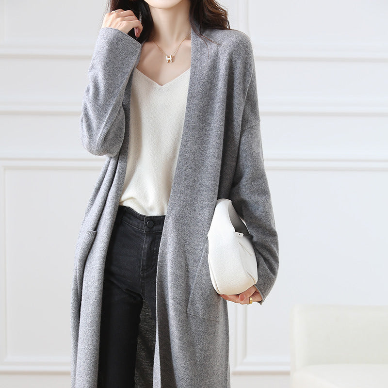 Longline Wool Knit Cardigan