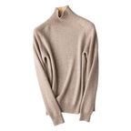 Wool Cashmere Blend Mock-Neck Sweater