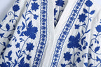 Floral Embroidered Button-Front Shirt