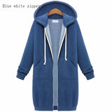 Blue with White Zipper