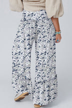 Camo Print Wide-Leg Pants