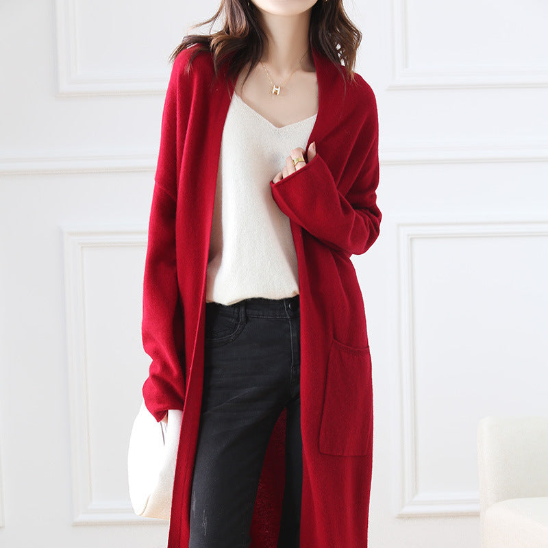 Longline Wool Knit Cardigan