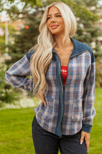 Plaid Corduroy Patchwork Jacket