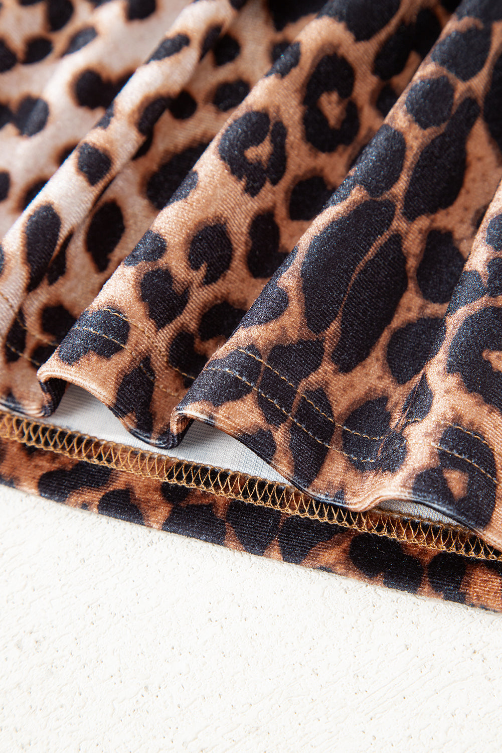 Leopard Print Tiered Mini Skirt