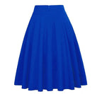 Bow-Tie Flared High-Waist Midi Skirt