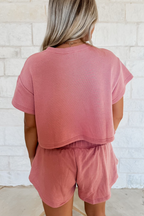 Cropped Tee and Ruffle Skort Set