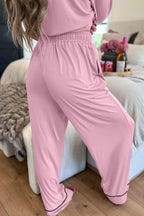 Colorblock Patchwork Long-Sleeve Lounge Set