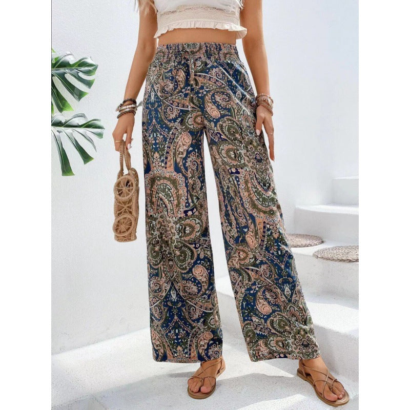 High-Waist Casual Beach Pants