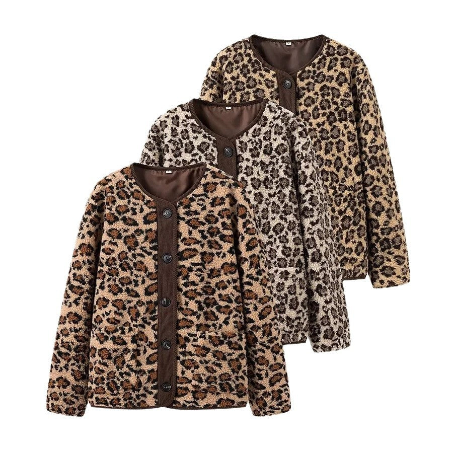 Leopard Print Sherpa Jacket