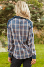 Plaid Corduroy Patchwork Jacket