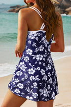 Floral Crossed-Back One-Piece Swimsuit