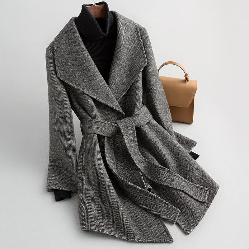 Double-Faced Wool Slim Midi Coat