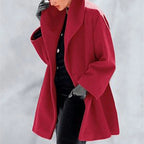 Hooded Drop-Shoulder Swing Coat