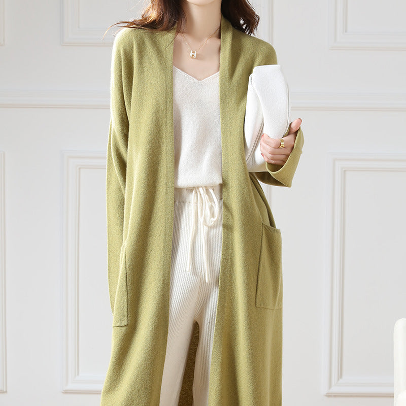 Longline Wool Knit Cardigan