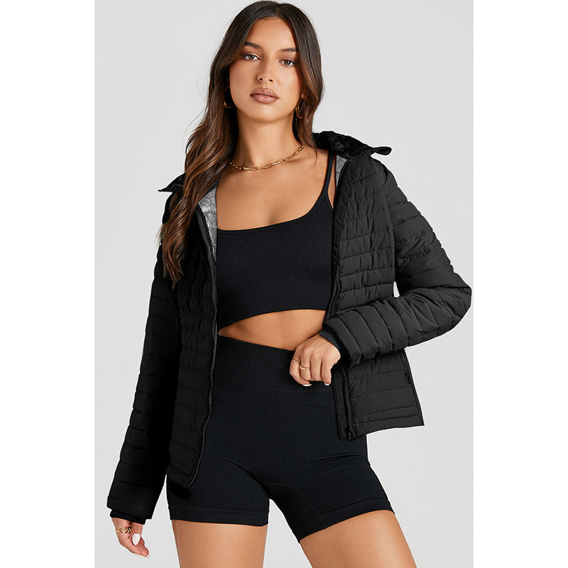 Quilted Stand-Collar Padded Jacket