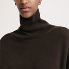 Batwing-Sleeve Cashmere Turtleneck Sweater