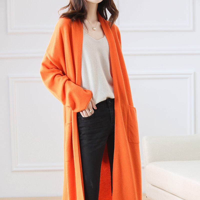 Longline Wool Knit Cardigan