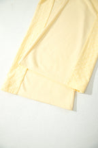 Eyelet Lace Cropped Pullover and Drawstring Pants Set
