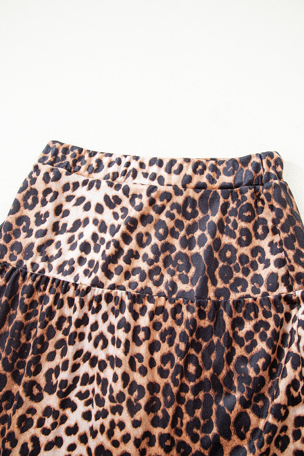 Leopard Print Tiered Mini Skirt