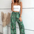 High-Waist Casual Beach Pants