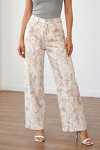 Camo Tummy-Control Wide-Leg Jeans