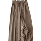 High-Waist Drawstring Straight-Leg Pants