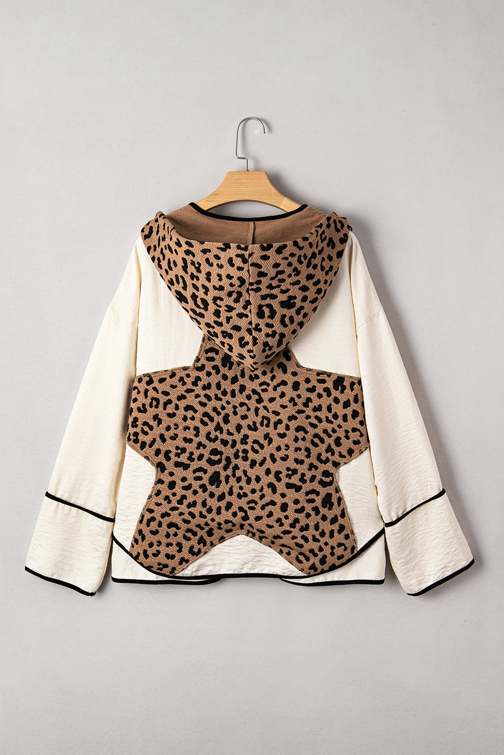 Leopard Star Patchwork Hooded Jacket