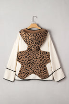 Leopard Star Patchwork Hooded Jacket