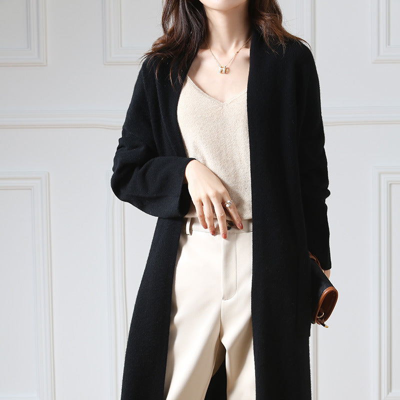 Longline Wool Knit Cardigan