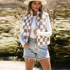 Checkerboard Sherpa Vest