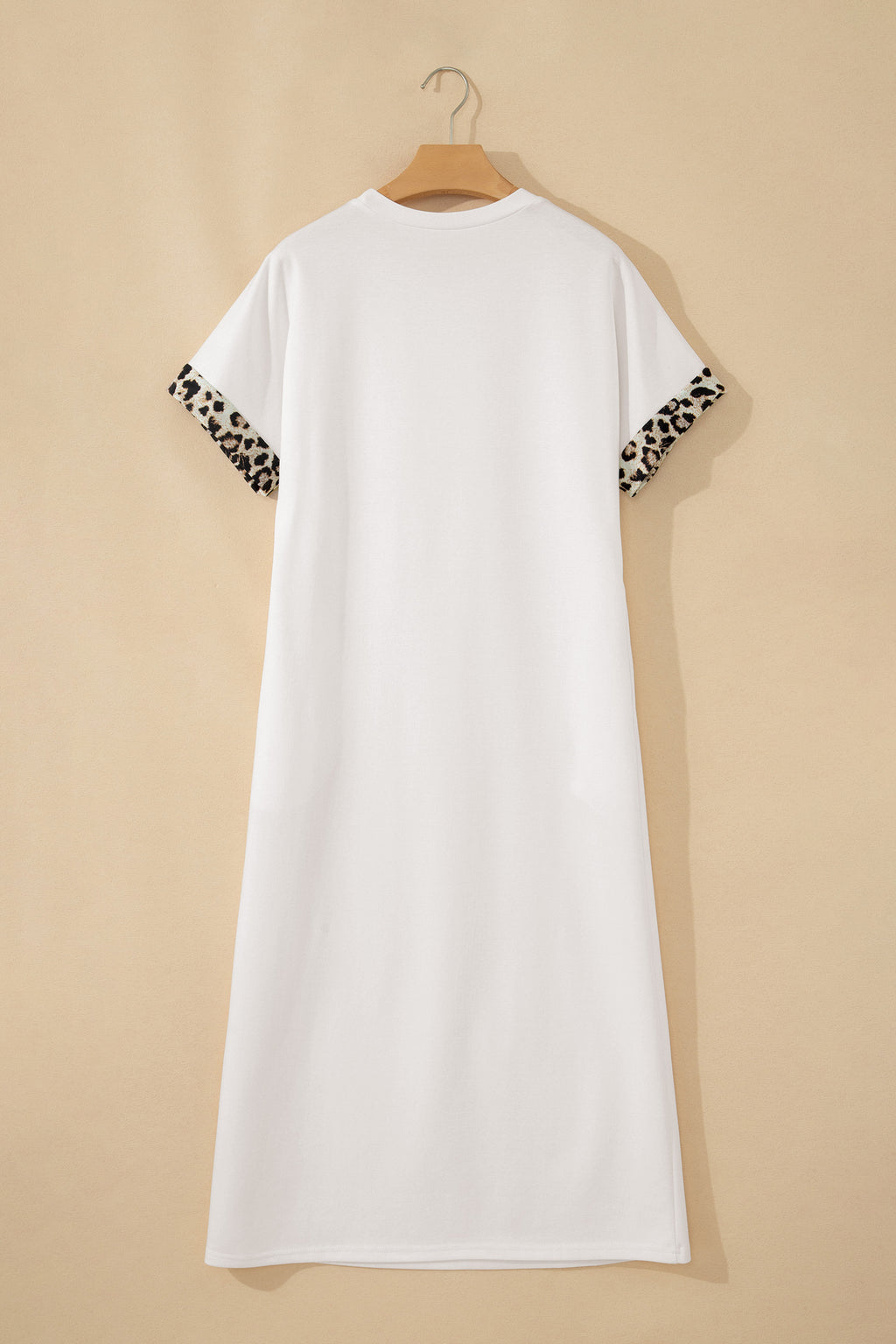 Leopard Bow Short-Sleeve T-Shirt Maxi Dress