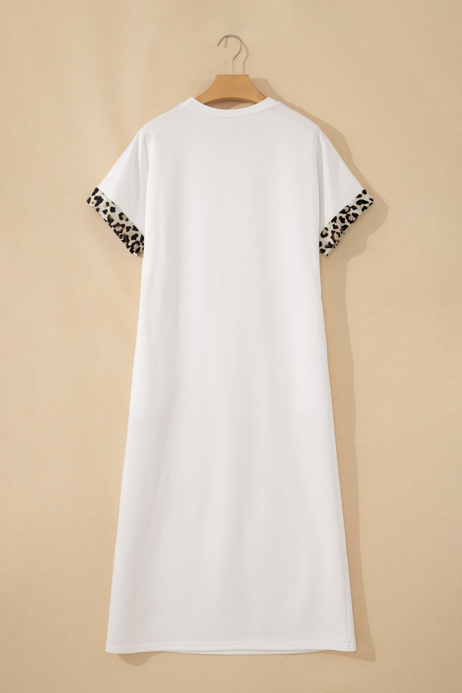 Leopard Bow Short-Sleeve T-Shirt Maxi Dress