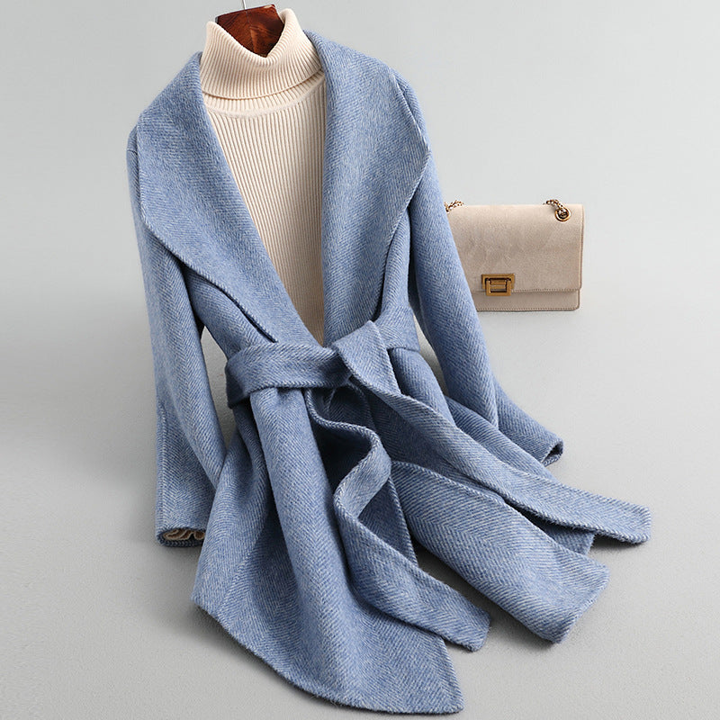 Double-Faced Wool Slim Midi Coat