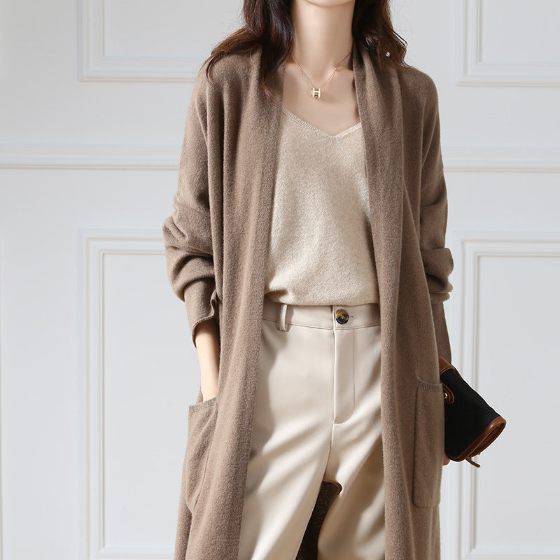Longline Wool Knit Cardigan