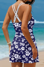 Floral Crossed-Back One-Piece Swimsuit