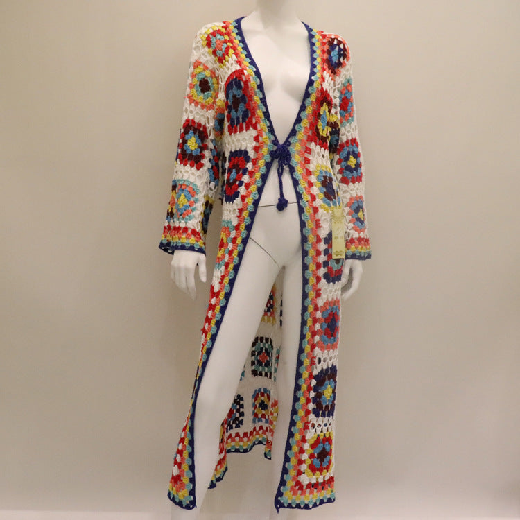 Crochet Granny-Square Beach Cover-Up