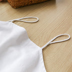 Strappy Cotton Mini Slip Dress