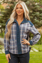 Plaid Corduroy Patchwork Jacket
