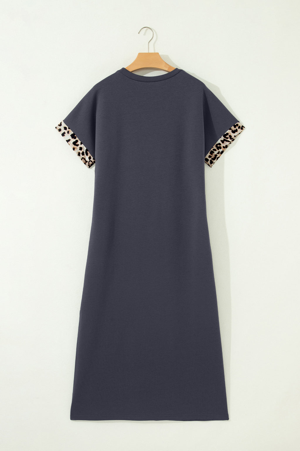 Leopard Bow Short-Sleeve T-Shirt Maxi Dress