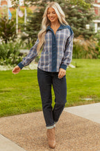 Plaid Corduroy Patchwork Jacket