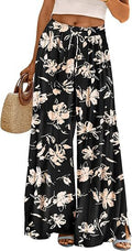 Bohemian Wide-Leg Pants with Pockets